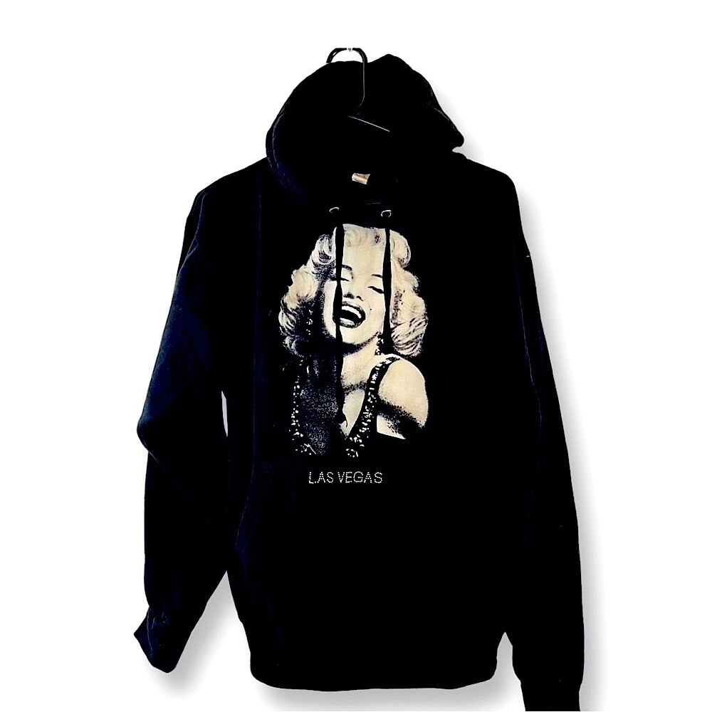Marilyn Monroe Las Vegas Embellished Hoodie Pullover Size Medium